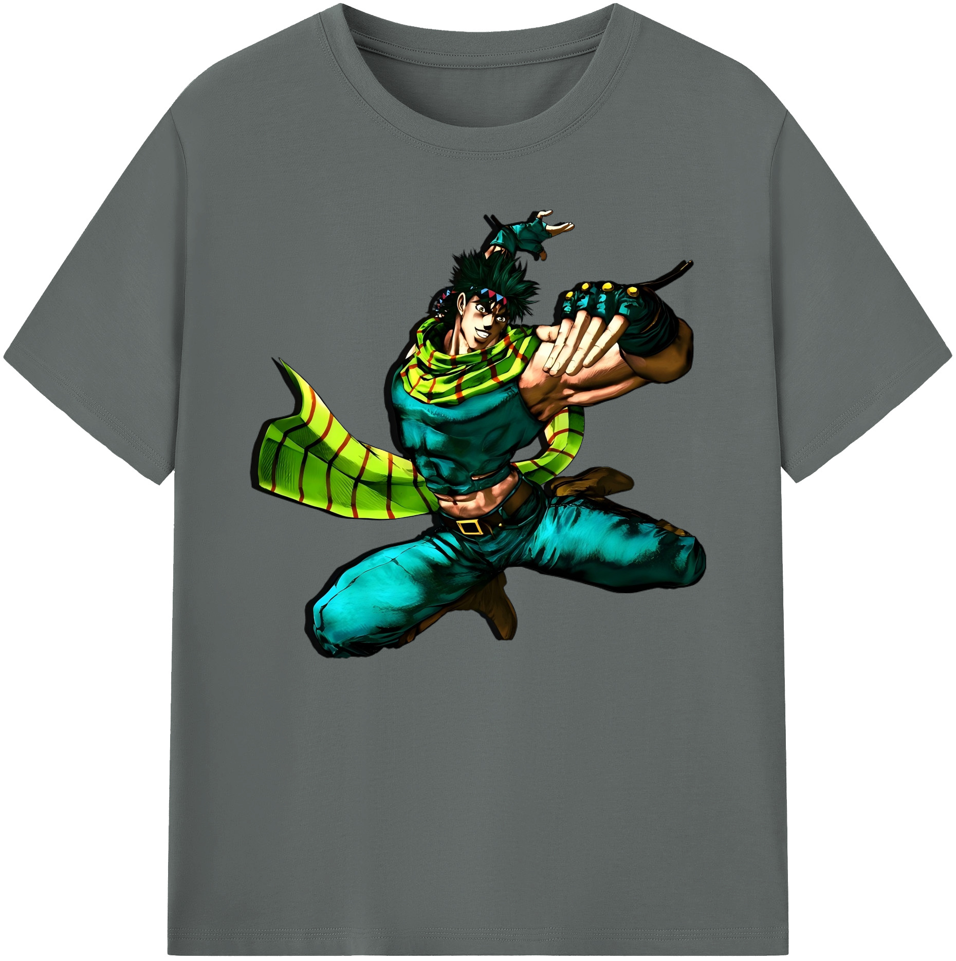 （画像用） ジョジョの奇妙な冒険 ジョセフ?ジョースター JoJo's Bizarre Adventure Joseph Joestar 綿100％ メンズ半袖Tシャツ｜肌触りやわらか＆通気性